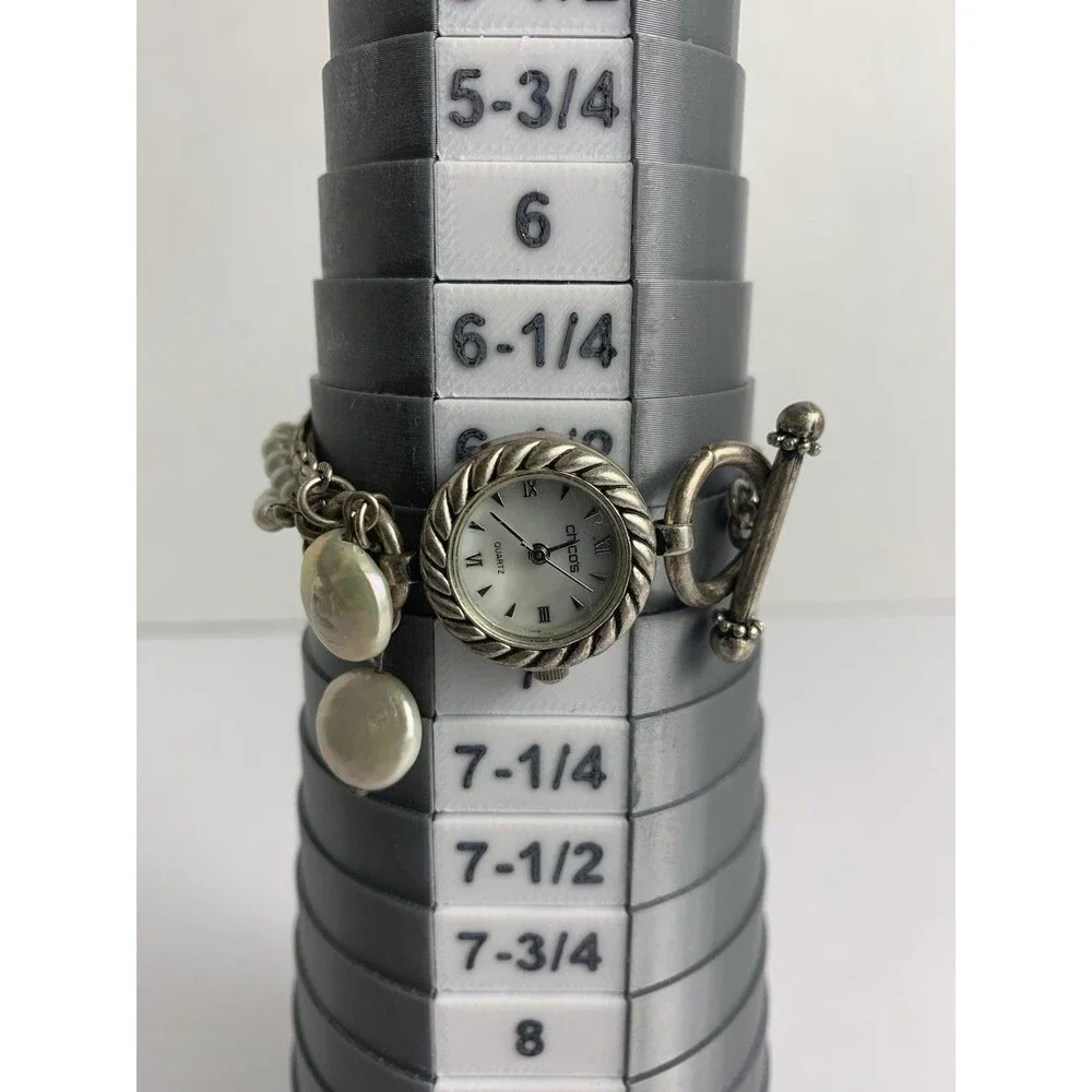 Women’s Chicos Bracelet Quartz Watch Toggle Clasp Silver Tone & Beads Working